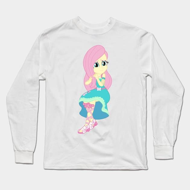 Nice Fluttershy Long Sleeve T-Shirt by CloudyGlow